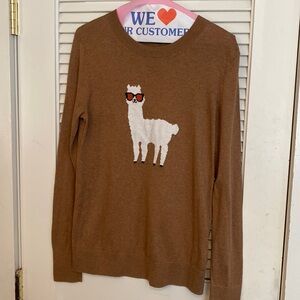 Banana Republic Llama Brown Size Small Brown Crew Neck Lightweight Sweater